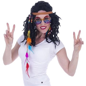 

Funny Fashion Sada Hipík brýle, čelenka a náušnice