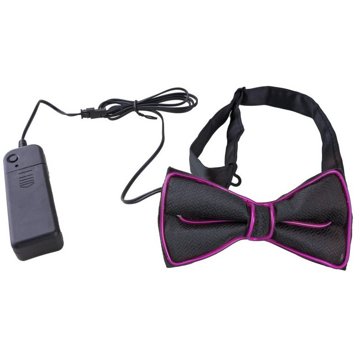 Funny Fashion Motýlek LED svítící růžový