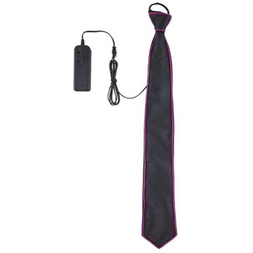 Funny Fashion Kravata LED svítící růžová