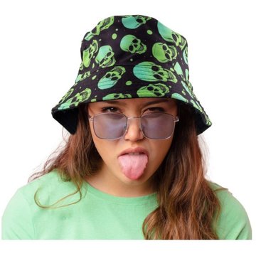 

Funny Fashion Letní klobouk bucket lebky