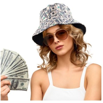 

Funny Fashion Letní klobouk bucket dolary