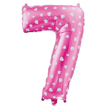 

GoDan Nafukovací číslice '7' růžová 61 cm