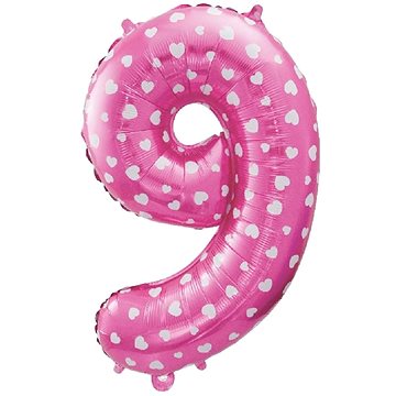 

GoDan Nafukovací číslice '9' růžová 61 cm