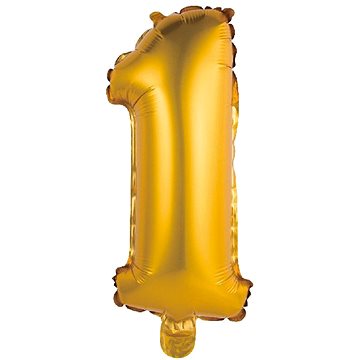 

GoDan Nafukovací balonek číslice '1' zlatá , 35 cm