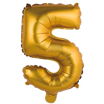 

GoDan Nafukovací balonek číslice '5' zlatá, 35 cm