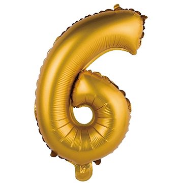 

GoDan Nafukovací balonek číslice '6' zlatá, 35 cm