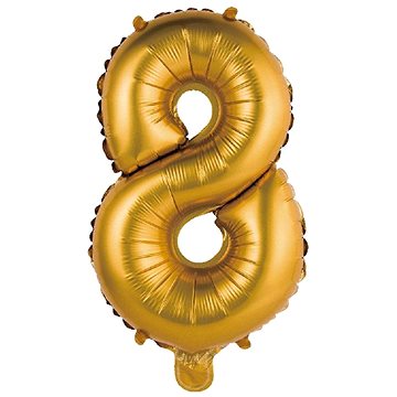

GoDan Nafukovací balonek číslice '8' zlatá, 35 cm