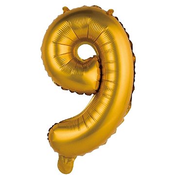 

GoDan Nafukovací balonek číslice '9' zlatá, 35 cm