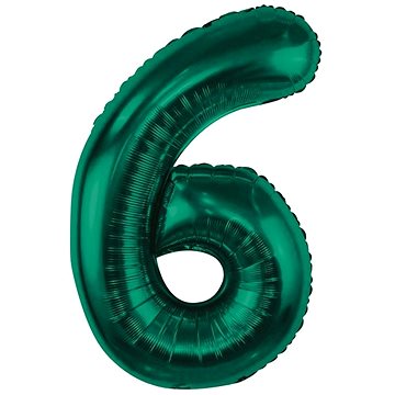 

GoDan Nafukovací balónek ČÍSLICE '6' lahvově zelená, fólie 85 cm