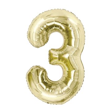 

GoDan Nafukovací balónek ČÍSLICE '3' šampaň, fólie 85 cm