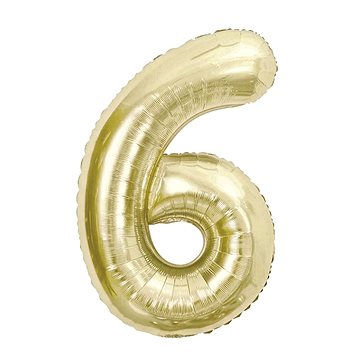 

GoDan Nafukovací balónek ČÍSLICE '6' šampaň, fólie 85 cm