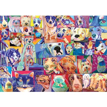 

GIBSONS Puzzle Svět koček a psů 1000 dílků