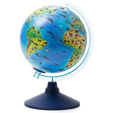 

Alaysky Globe 25 cm Zoogeografický pro děti s LED podsvícením, popisky v angličtině