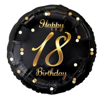 

GODAN '18 Happy Birthday' černo-zlatý, 45 cm