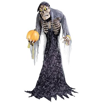 FUNNYFASHION Halloween obří pohyblivá kostra, duch, 210 cm
