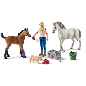 

Schleich Návštěva lékaře u klisny a hříběte 42486