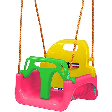 

Aga4Kids Dětská houpačka s ohrádkou Růžová/Žlutá