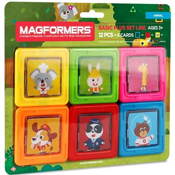 Magformers Kartičky zvířátka - Magnetická stavebnice
