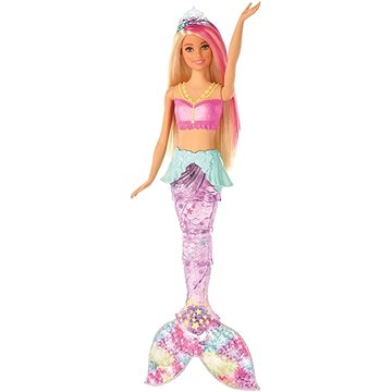 Barbie Svítící mořská panna s pohyblivým ocasem - Panenka