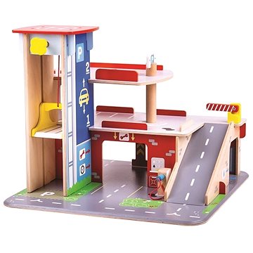 

Bigjigs Toys Garáž s parkovištěm