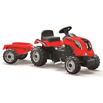 Smoby Farmer XL červený s vozíkem - Šlapací traktor