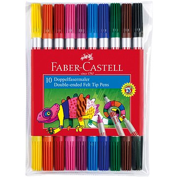 FABER-CASTELL oboustranné 10 barev - Fixy