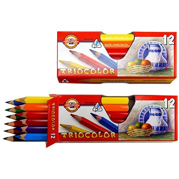 Koh-i-noor TRIOCOLOR JUMBO 3152/12 - trojhranné pastelky - 12 ks