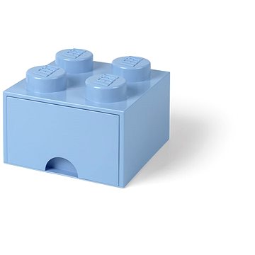 

LEGO Úložný box 4 s šuplíkem - světle modrá