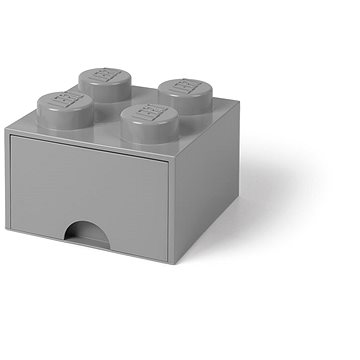 

LEGO Úložný box 4 s šuplíkem - šedá