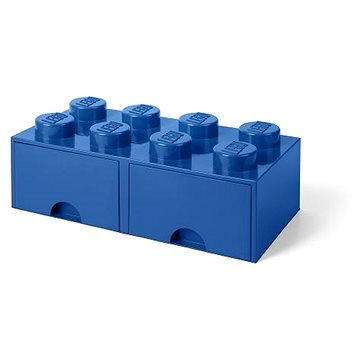

LEGO úložný box 8 s šuplíky - modrá