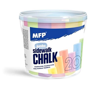 

Křídy M chodníkové kulaté 20 ks mix barev - kyblík