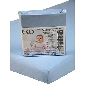 

EKO Prostěradlo nepromokavé s gumou žerzej modrá 120x60 cm