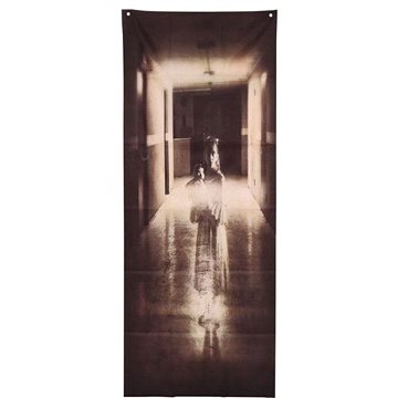 

Závěs na dveře - holka - horor kruh - halloween - 80 x 200 cm