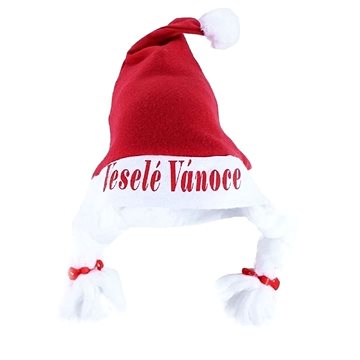 

Čepice vánoční s copy - veselé vánoce