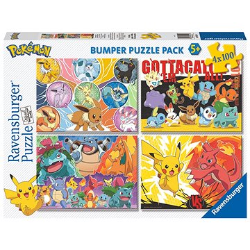 

Ravensburger 056514 Pokémon 4x100 dílků