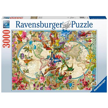

Ravensburger 171170 Motýlí mapa světa 3000 dílků