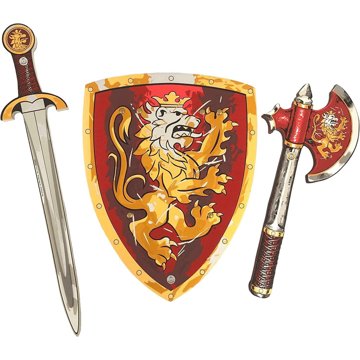 

Liontouch Rytířský set, červený - Meč, štít, sekera