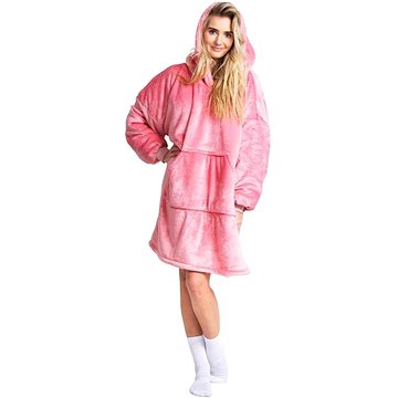 

Cozy Noxxiez Růžová - hřejivá televizní mikinová deka pro teenagery a dospělé