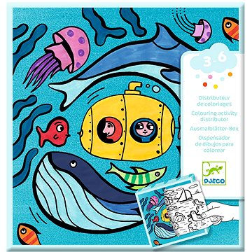 

DJECO Zábavná krabička s omalovánkami a hrami - Oceán