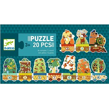 

DJECO Puzzle Vlak se zvířátky - 20 pcs