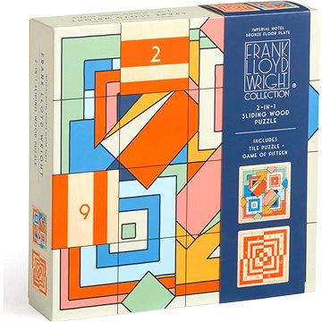 

GALISON Posuvné dřevěné puzzle Frank Lloyd Wright: Imperial Hotel 2 v 1, 16 dílků