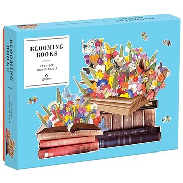 

GALISON Tvarové puzzle Umění - Rozkvetlé knihy 750 dílků