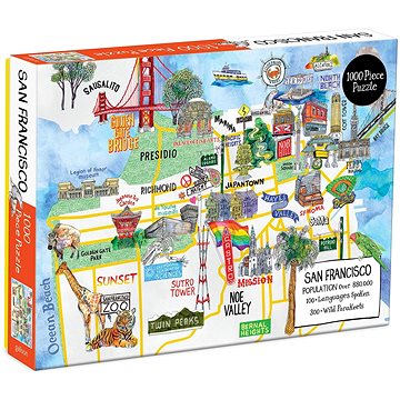 

GALISON Puzzle Státy/Města - San Francisco 1000 dílků