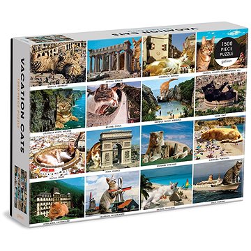 

GALISON Puzzle Kočky na dovolené 1500 dílků