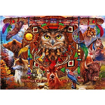 

BLUEBIRD Puzzle Zvířata - Zvířecí totem 1000 dílků