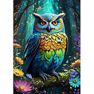 

ALIPSON Puzzle Modrá sova 500 dílků