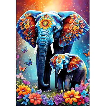 

ALIPSON Puzzle Mateřská láska: Sloni 1000 dílků