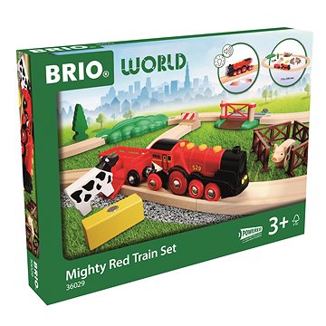 

BRIO Herní sety 36029 Vlaková sada s mohutnou červenou akční lokomotivou