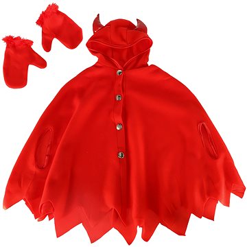 KIK KX3346 Karnevalový kostým ďáblík, vel. 100 - 110 cm, červený