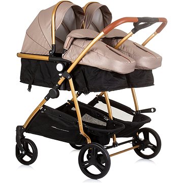 

CHIPOLINO kočárek pro dvojčata/nestejně staré děti - kombinovaný Duo Smart Golden Beige